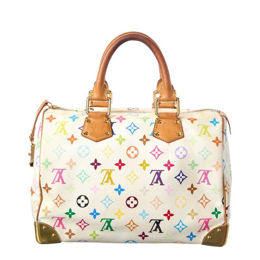 Louis Vuitton White Monogram Multicolor Coated Canvas Speedy 30 - Picture 2 of 5